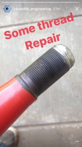 Thread repair.